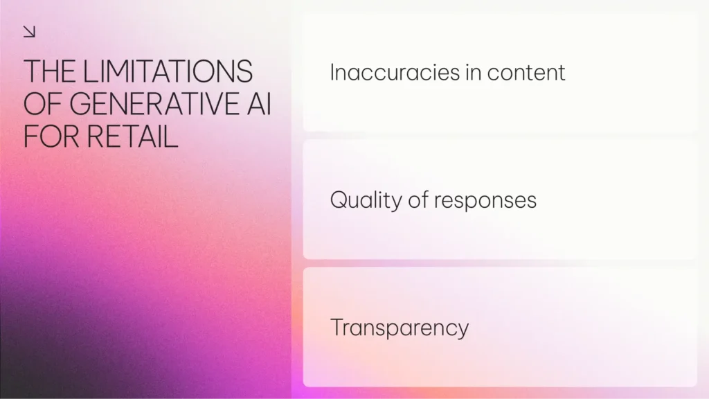 limitations of generative AI for retail
