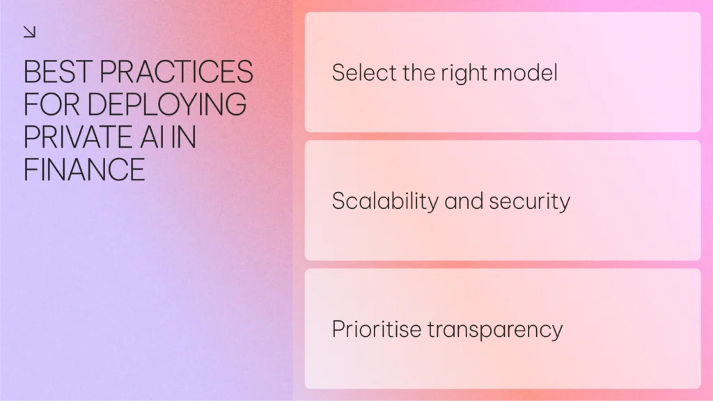 Best Practices for Deploying Private AI in Finance